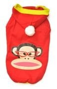 Köpek Sweatshirt - Funny Monkey Kırmızı