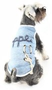 Köpek Küçük ve Orta Irk T-shirt Apple Mavi
