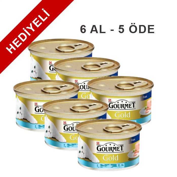 ProPlan Gourmet Gold Kıyılmış Ton Balıklı Kedi Konservesi 85 Gr 6 Al 5 Öde