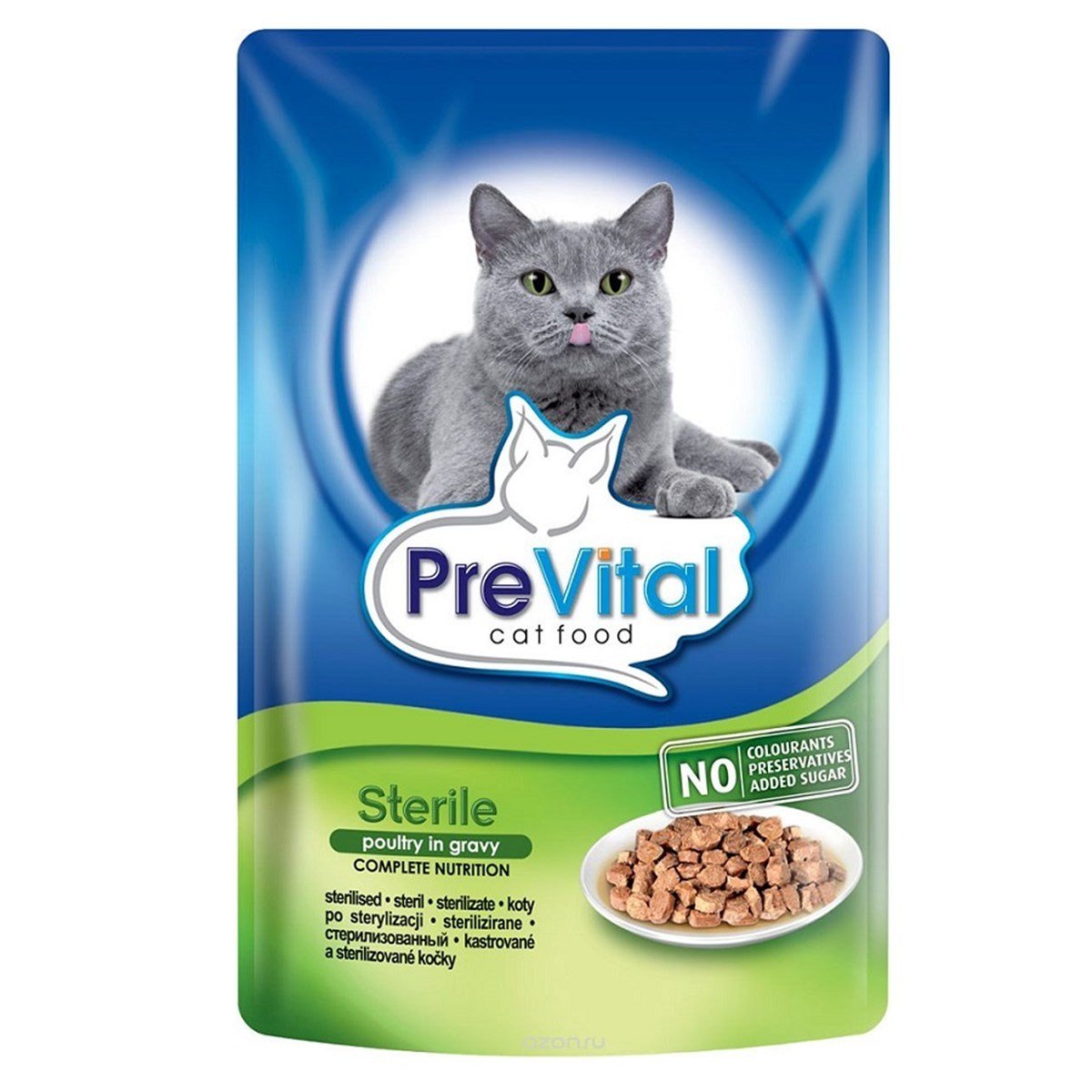 Prevital Tavuk Etli Soslu Kısırlaştırılmış Kedi Konservesi 100 Gr