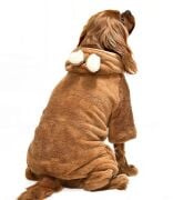 Küçük ve Orta Irk Köpek Pijama Polar Tulum - Yumbo Kahverengi - Köpek Kıyafeti