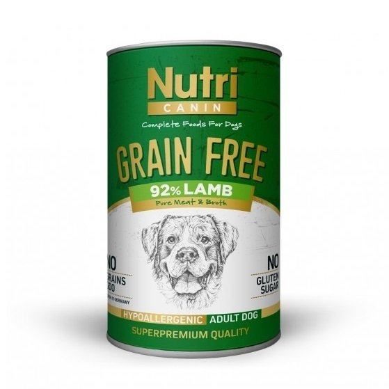 Nutri Canine Tahılsız Kuzulu Patatesli  Köpek Konservesi 400 Gr