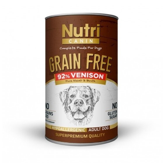 Nutri Canine Tahılsız Geyik Etli Patatesli Köpek Konservesi 400 Gr