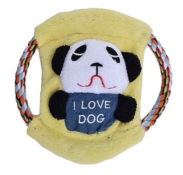 Köpek Oyuncağı - Koton İpli Frisbee Sevimli Panda