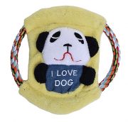 Köpek Oyuncağı - Koton İpli Frisbee Sevimli Panda