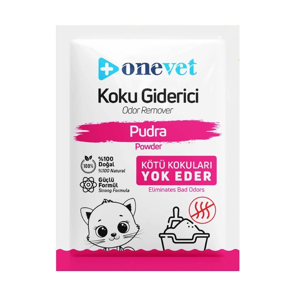 OneVet Powder Kedi Kumu Koku Giderici 25 Gr Pudra Kokulu