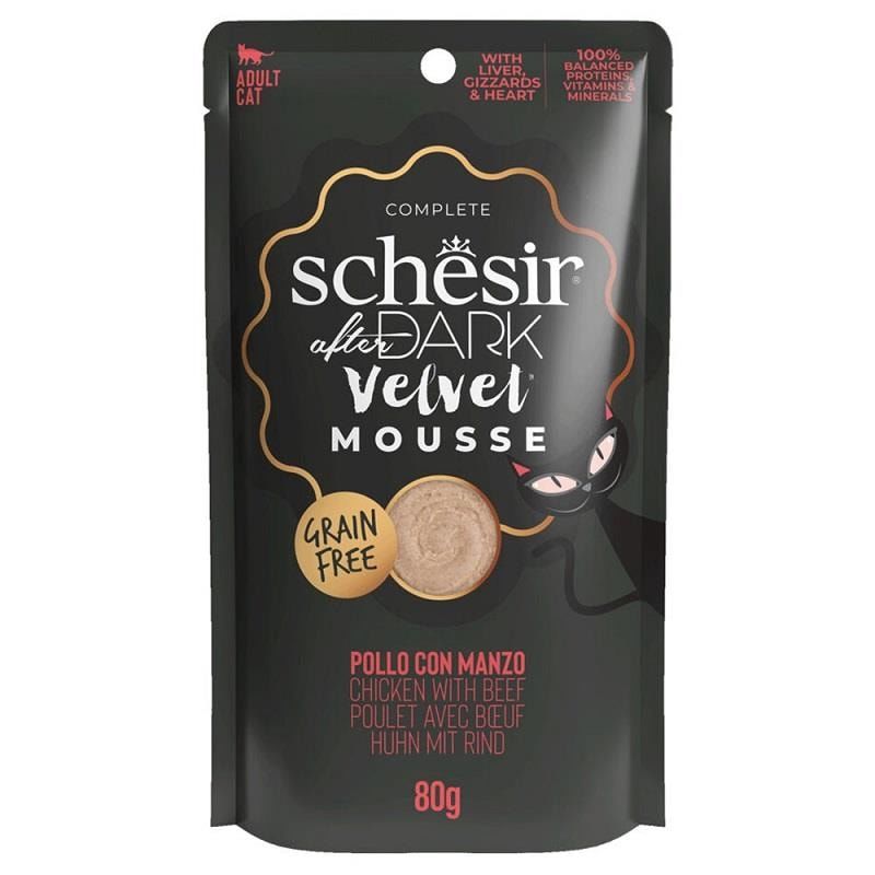 Schesir After Dark Tavuklu ve Sığır Etli Kedi Pouch Maması 80gr