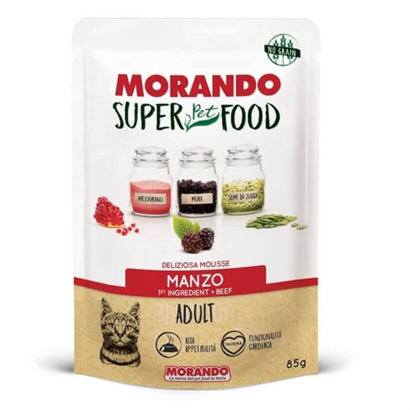 Morando Super Food Tahılsız Biftekli Pouch Kedi Konservesi 85gr