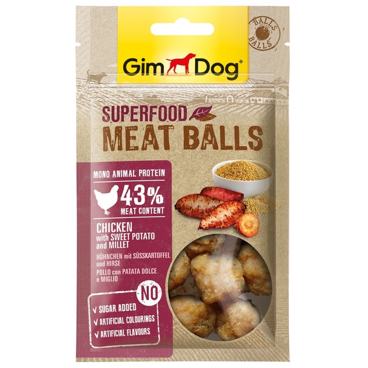 Gimdog Meatballs  Tavuk Patates Darı Köfte Köpek Ödülü 70gr