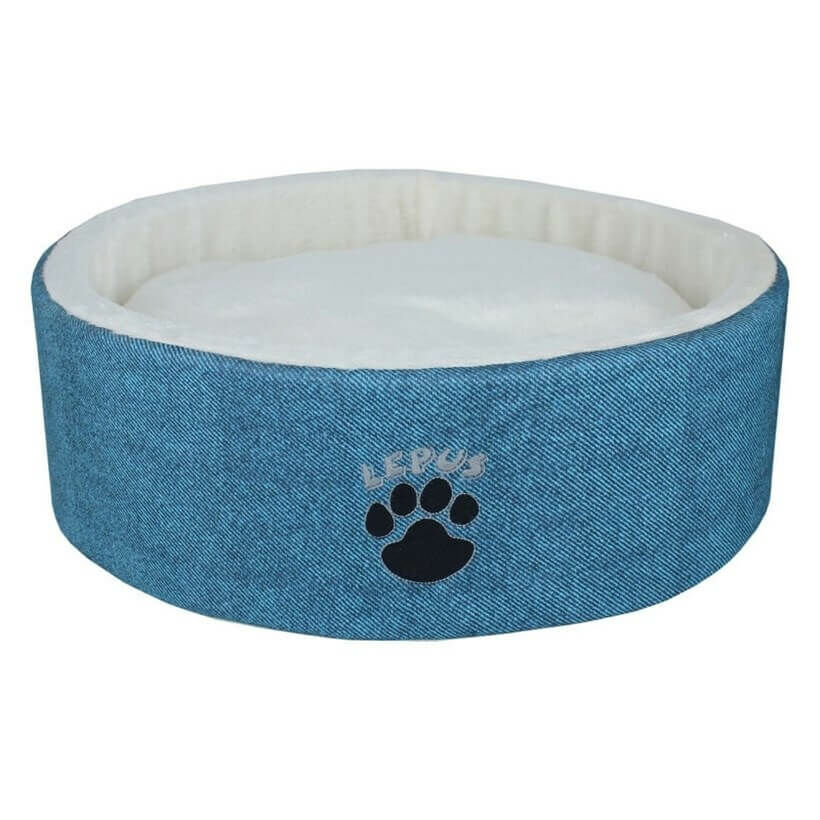 Lepus Sünger Kedi ve Küçük Köpek Yatağı Mavi 50 cm