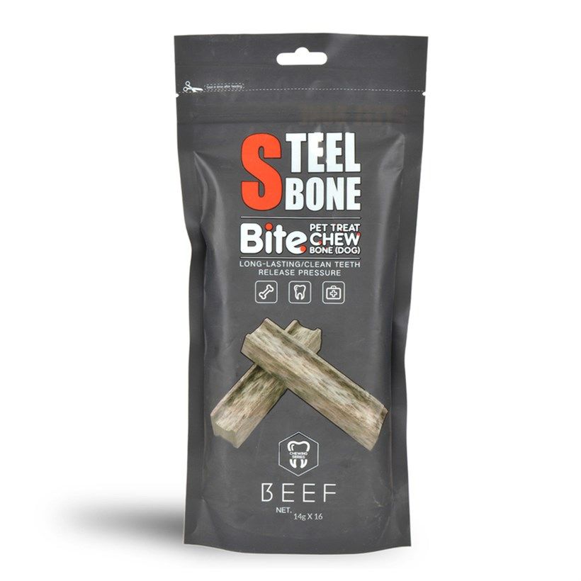 Steel Bone Biftekli Köpek Ödülü 14 gr 16 Adet