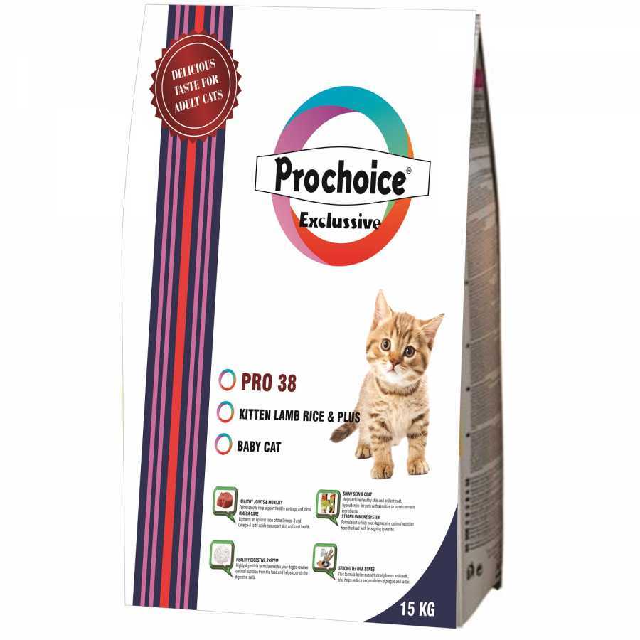 Pro Choice Pro 38 Kuzulu Ve Pirinçli Yavru Kedi Maması 15 Kg