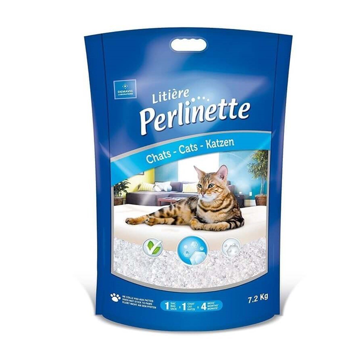 Perlinette Yetişkin ve Hassas Kediler İçin Kalın Kristal Kum 1,8 kg