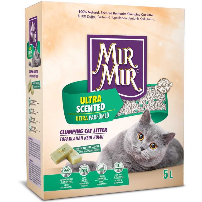 Mırmır Ultra Scented Ultra Parfümlü Topaklanan Kedi Kumu 5 Lt