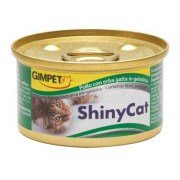 GimCat Shiny Cat Tavuklu Çimenli Öğünlük Kedi Konservesi 70 Gr