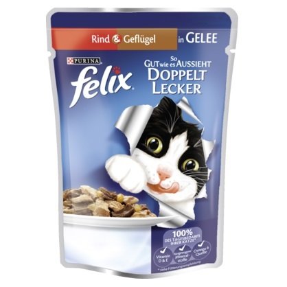 Felix Çifte Lezzet Sığır & Tavuklu Kedi Yaş Mama 85 Gr