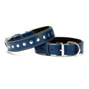 Doggie Rivetli Deri Boyun Tasması M 2x35-40cm Mavi
