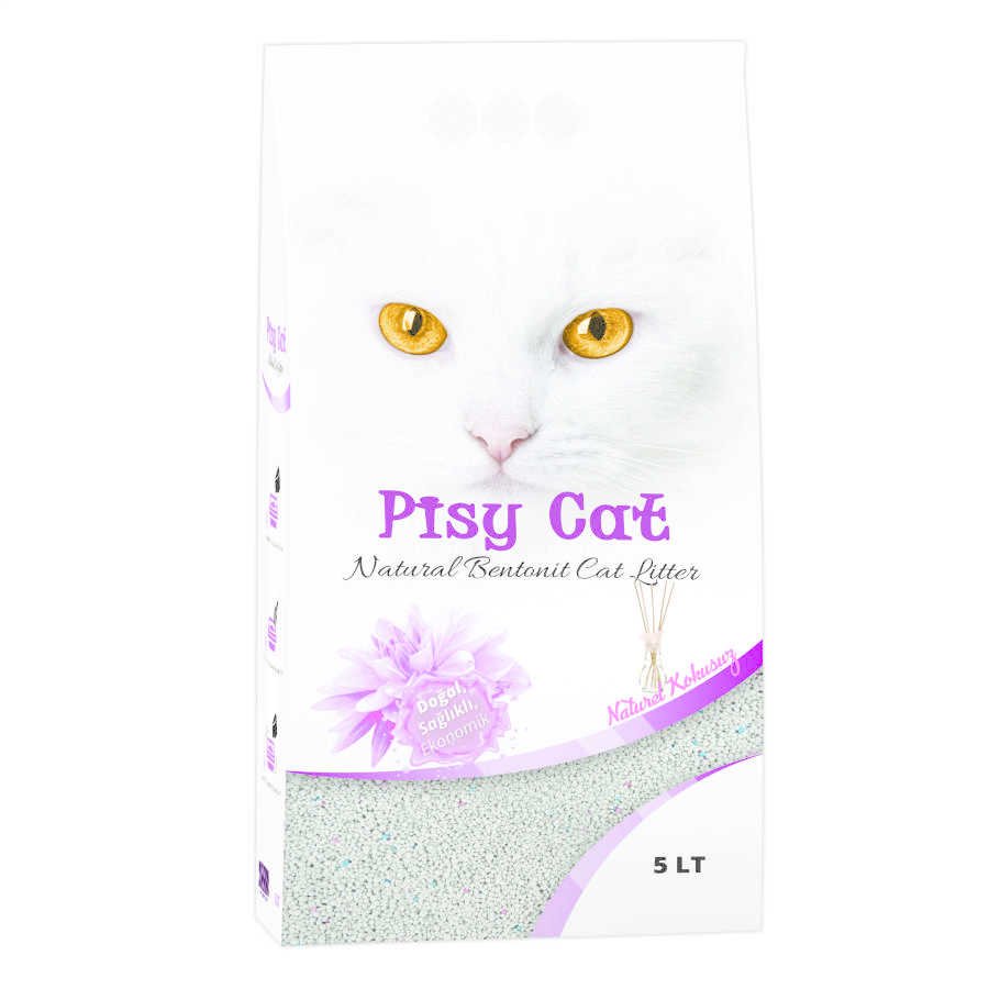 PisyCat Natural Tozsuz Topaklaşan İnce Kedi Kumu 10 Lt