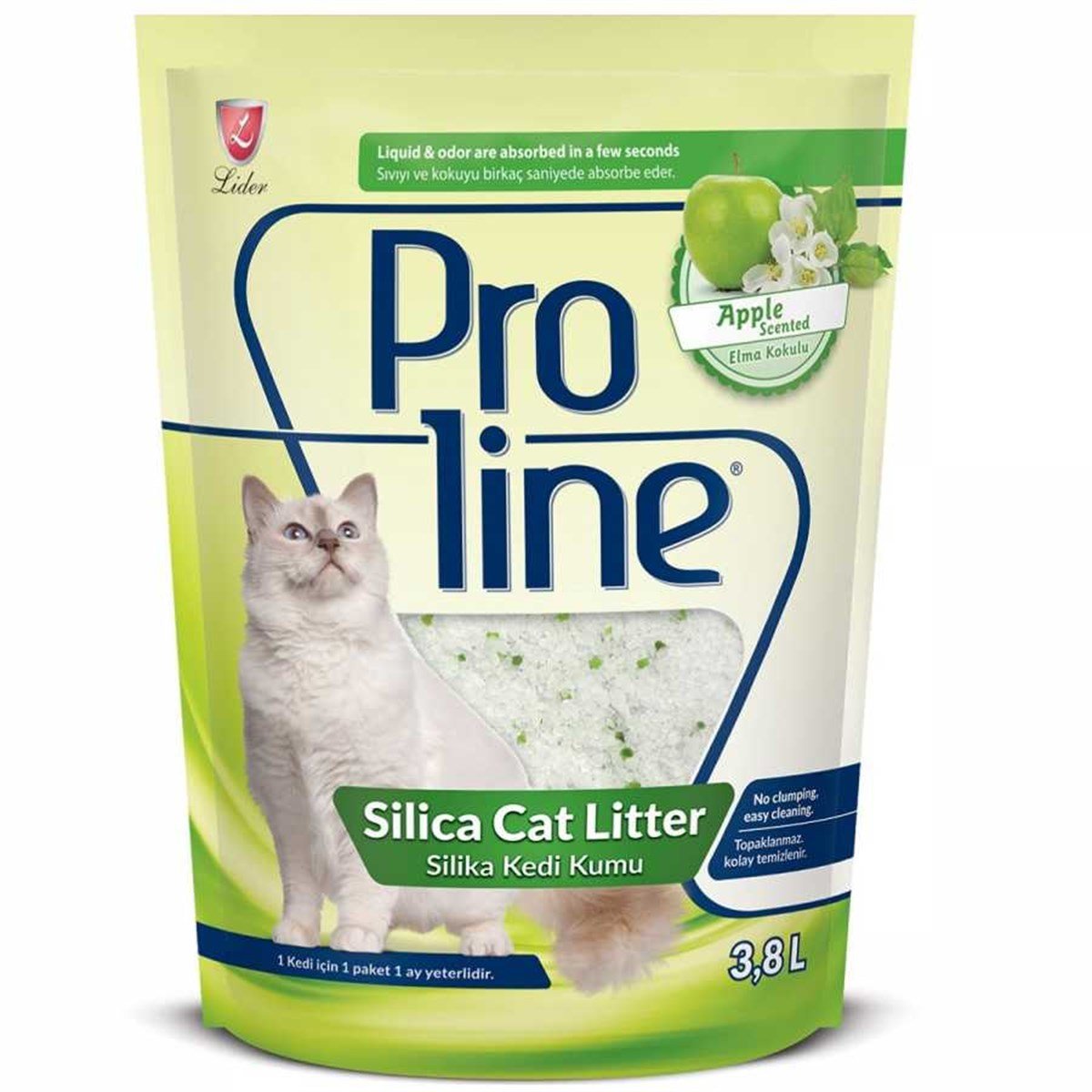 Pro line Elmalı Kedi Kumu 3,8 Lt