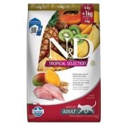 N&D Tropical Tavuklu Yetişkin Kedi Maması 4kg + 1kg Hediyeli