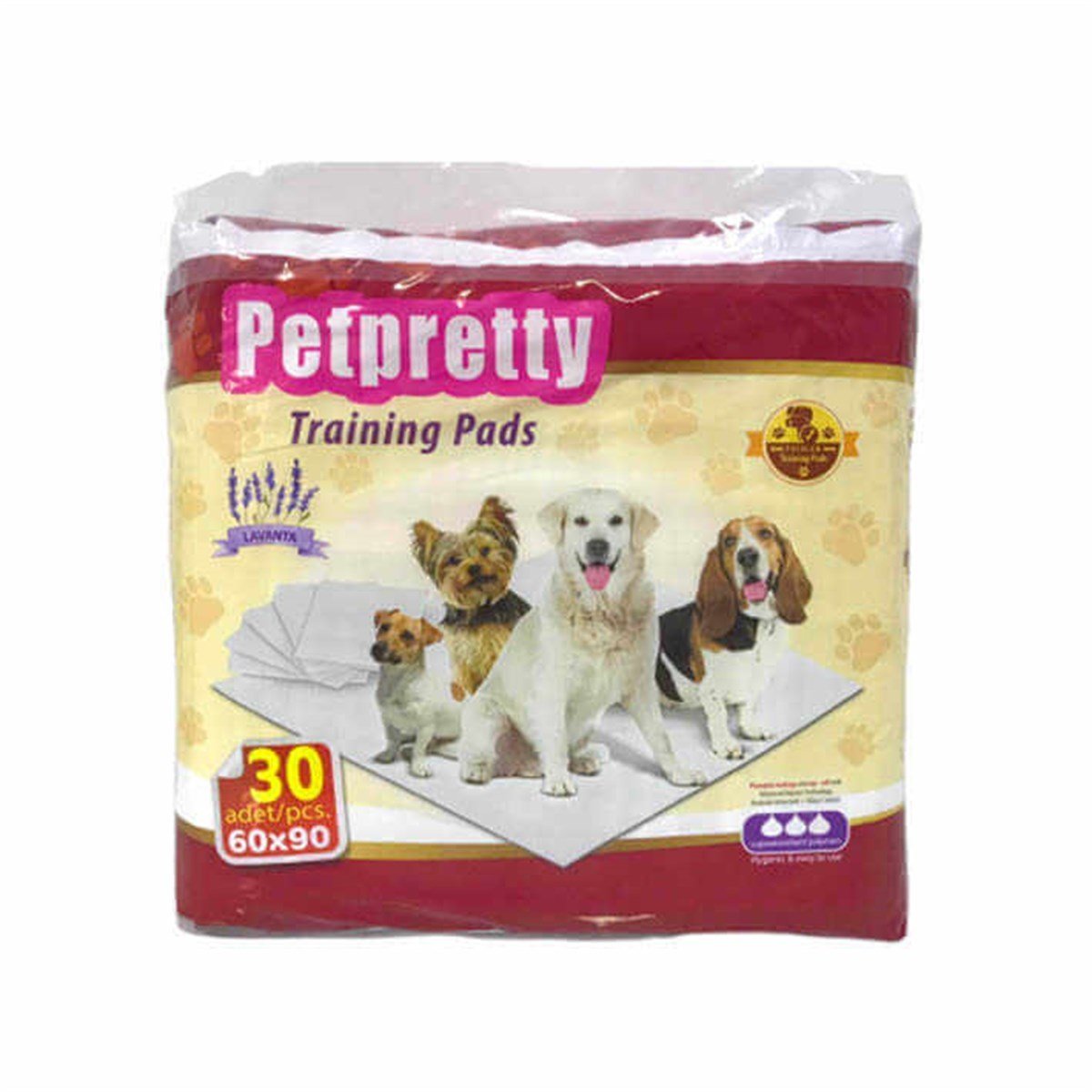 Pet Pretty Lavantalı Köpek Tuvalet Eğitim Pedi 60x90 cm 30 Lu