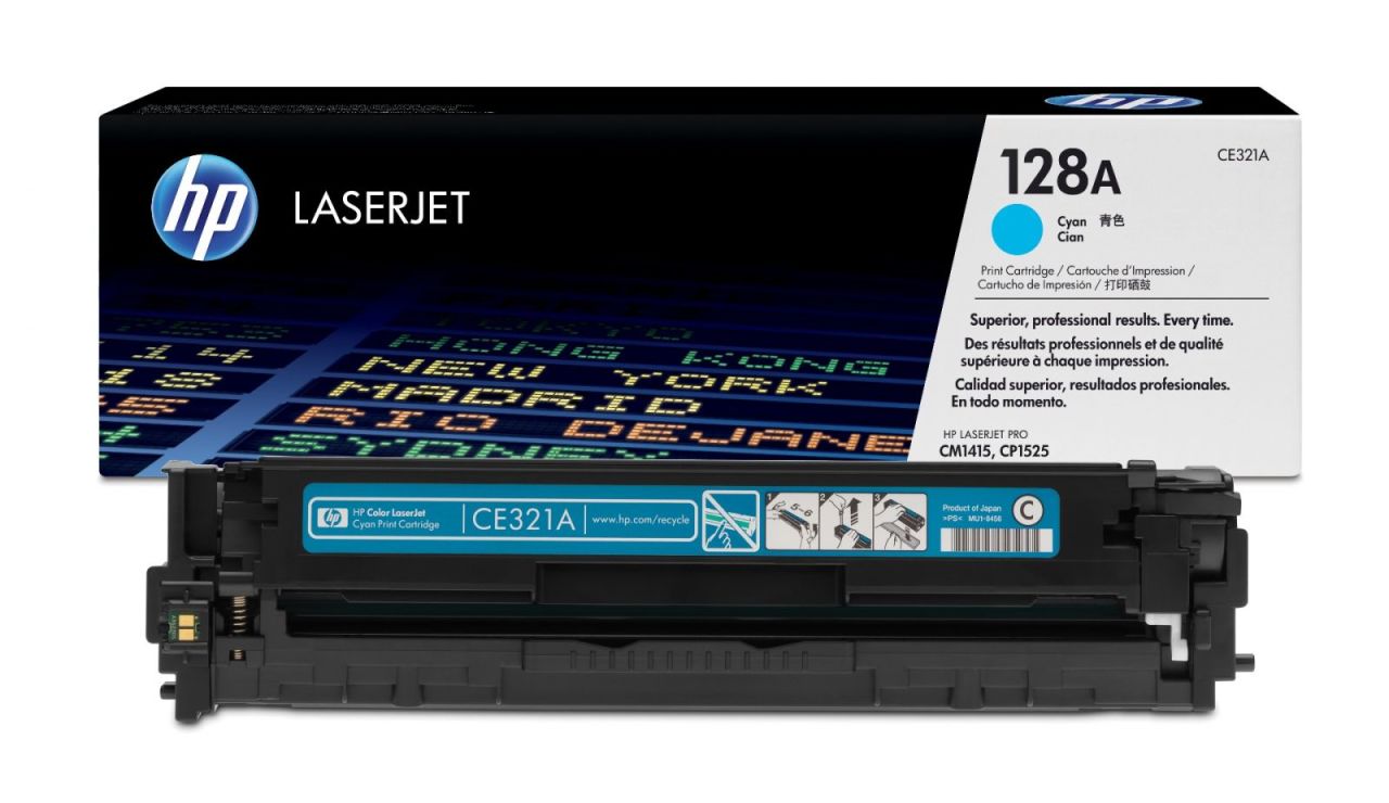 HP CE321A Orjinal Mavi Toner (128A)