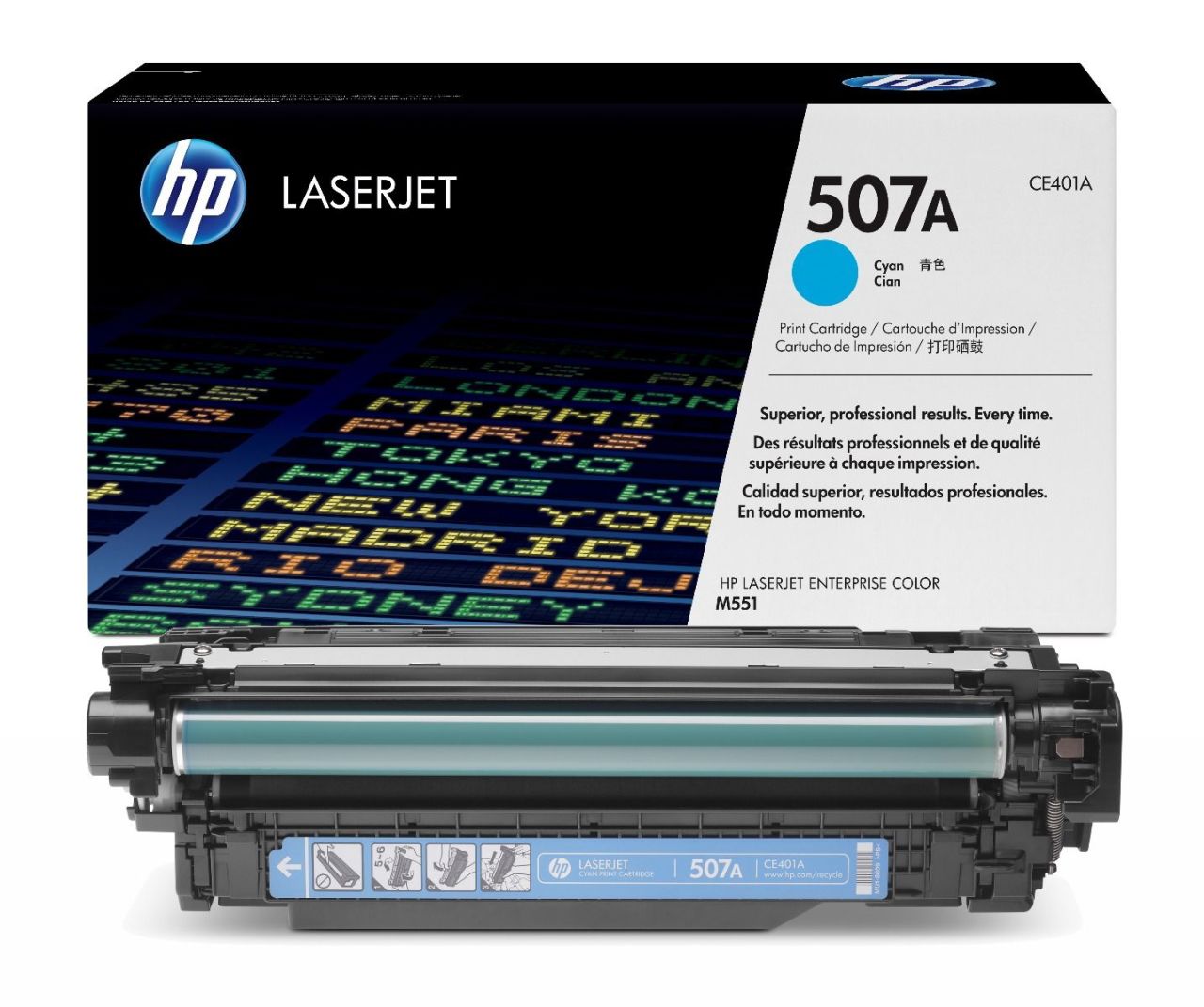 HP CE401A Orjinal Mavi Toner (507A)