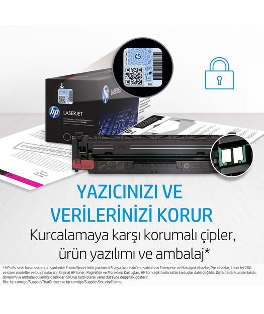 HP CF540X Siyah Orjinal Toner (203X) Yüksek Kapasite
