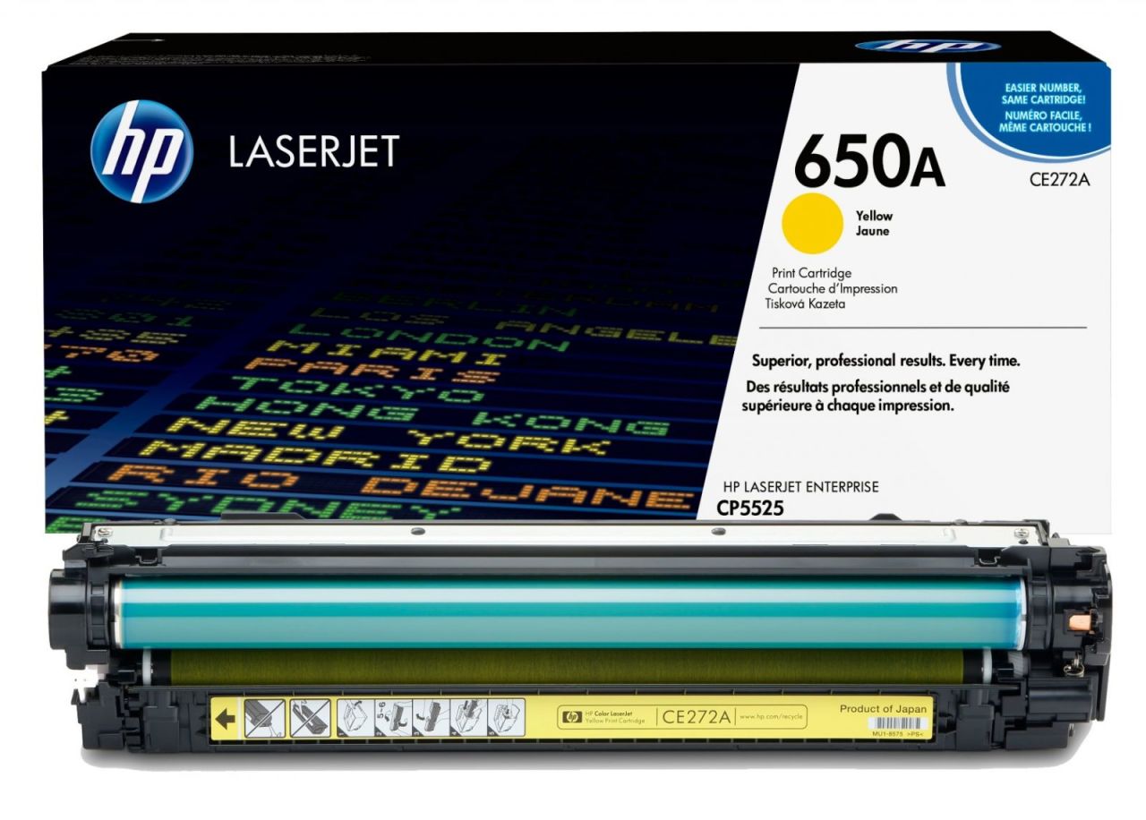 HP CE272A Orjinal Sarı Toner (650A)