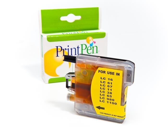 PRINTPEN BROTHER LC-38,61,65,67,980,1100 Sarı Mürekkep Kartuş Yüksek Kapasite (13,0ml.)
