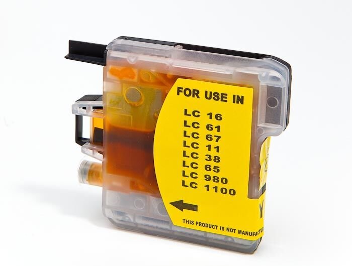 PRINTPEN BROTHER LC-38,61,65,67,980,1100 Sarı Mürekkep Kartuş Yüksek Kapasite (13,0ml.)