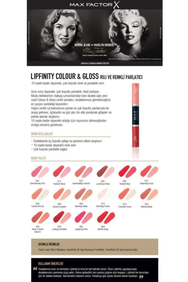 Max Factor Color Gloss 620 Eternal Nude - 660 Infinite Ruby