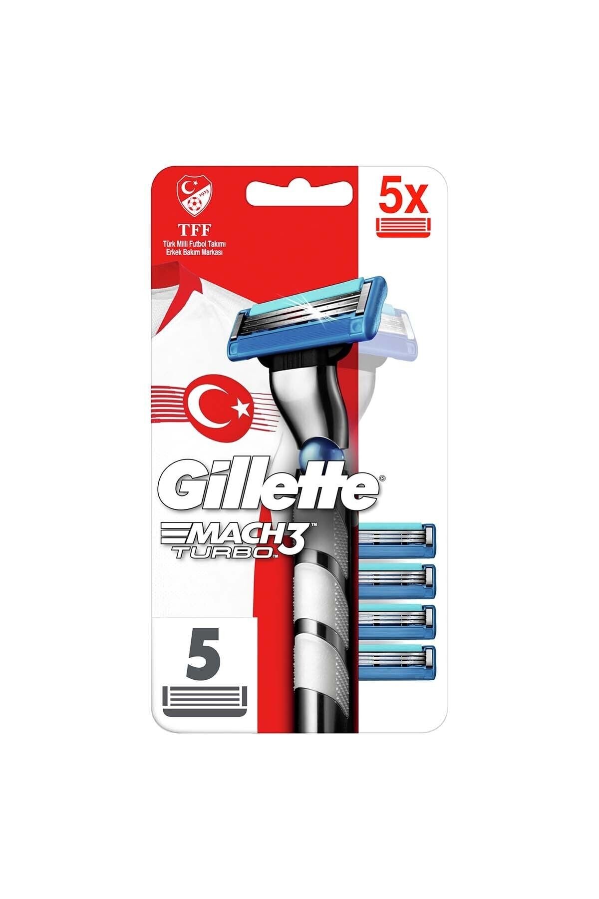 Gillette Mach3 Tıraş Makinesi + 5 Yedekli Tıraş Bıçağı 7702018556212 Tıraş Bıçağı