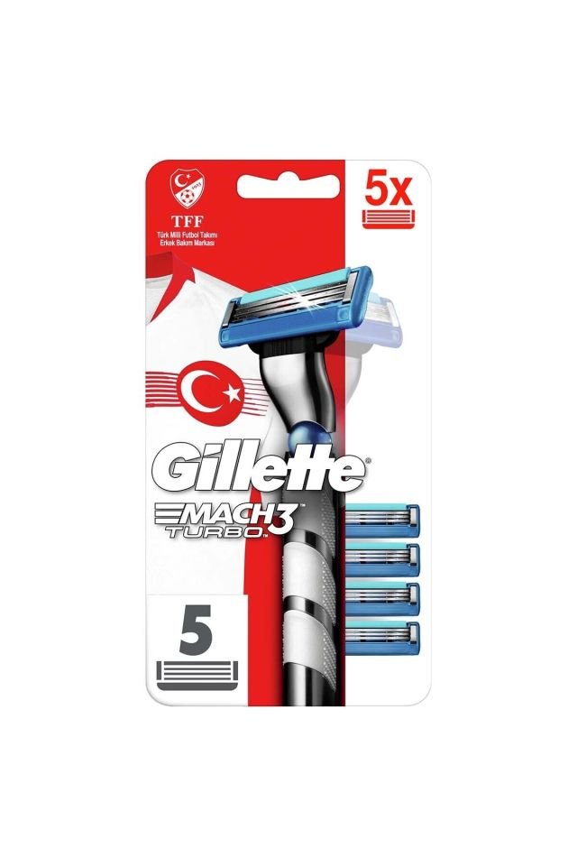 Gillette Mach3 Tıraş Makinesi + 5 Yedekli Tıraş Bıçağı 7702018556212 Tıraş Bıçağı