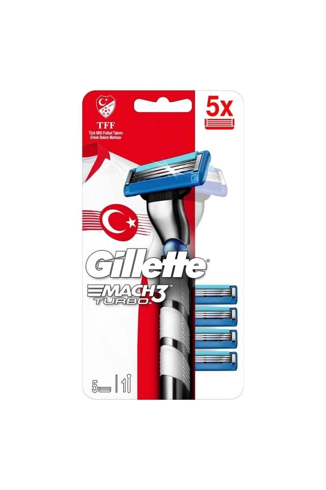Gillette Mach3 Tıraş Makinesi + 5 Yedekli Tıraş Bıçağı 7702018556212 Tıraş Bıçağı