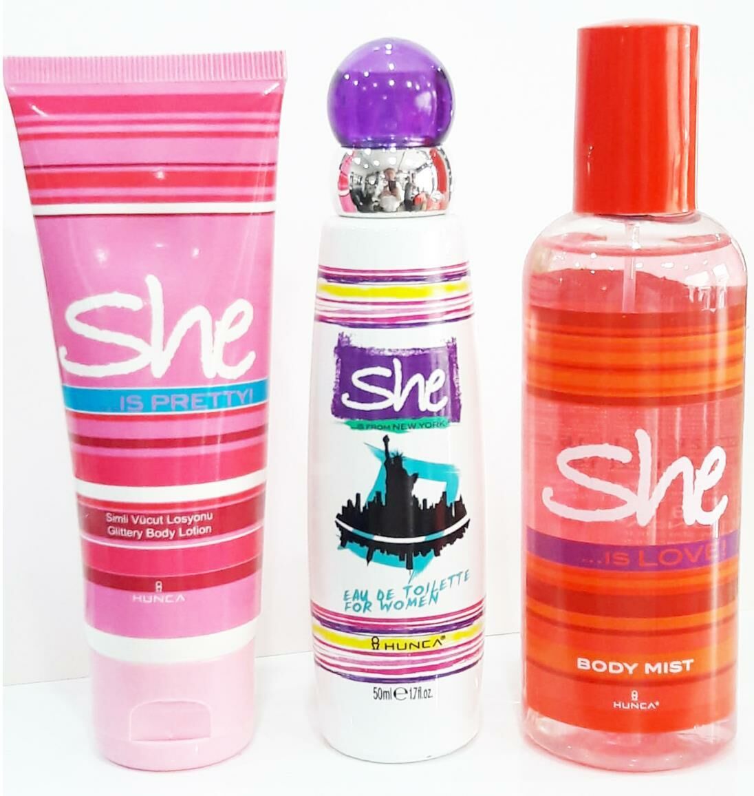 She New York 50 ml Edt + Vücut Spreyi 150 ml Body Mist+75 ml Losyon