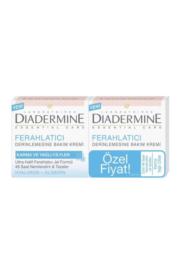 Diadermine Karma Ve Yağlı Ciltler İçin 48 Saat Ferahlatıcı Jel Krem 2 li - 50 Ml + 50 Ml