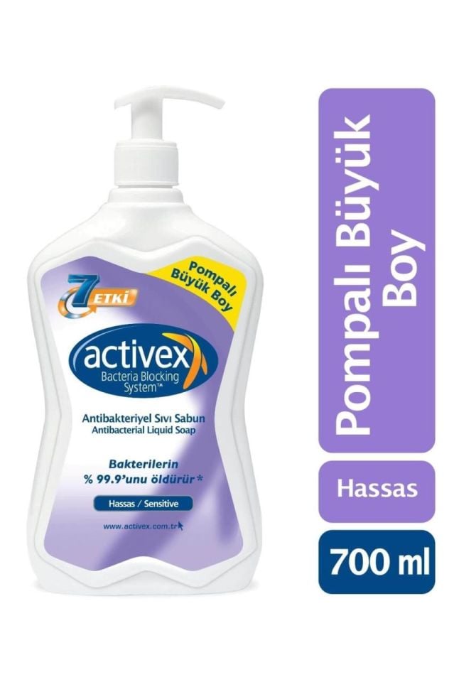 Activex Antibakteriyel Sıvı Sabun 700 ml Hassas 7 Etki Pompalı