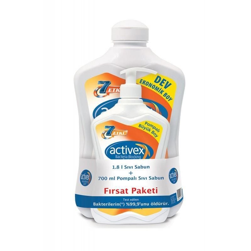 Activex Antibakteriyel Sıvı Sabun 1.8 lt + 700 ml Aktif Koruma