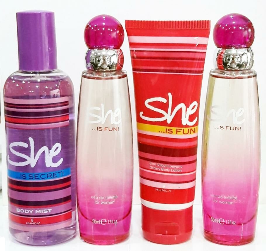 She Fun 2x 50 ml Edt + Vücut Spreyi 150 ml Body Mist+75 ml Losyon