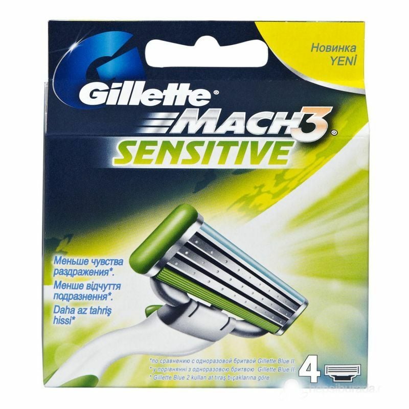 Gillette Mach3 Sensitive Bıçak 4 lüYedek