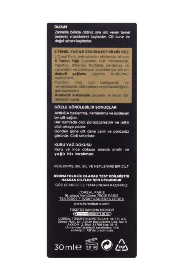 Loreal Paris Mucizevi Günlük Yüz Bakım Yağı 30 Ml