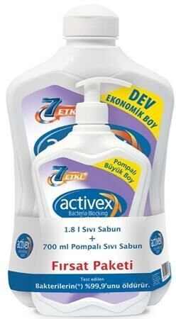 Activex Antibakteriyel Sıvı Sabun 1.8 lt + 700 ml Hassas