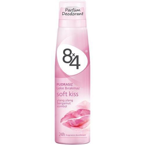 8X4 Deodorant SOFT KISS 150ML Bayan DEO SPREY
