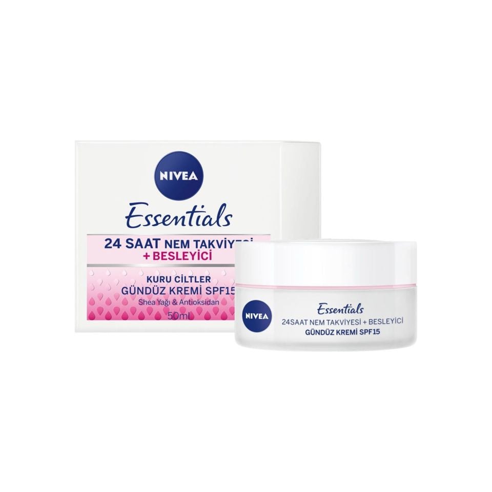 Nivea Essential 24 Saat Nem Takviyesi Besleyici Gündüz Kremi 50ml Kuru Ciltler
