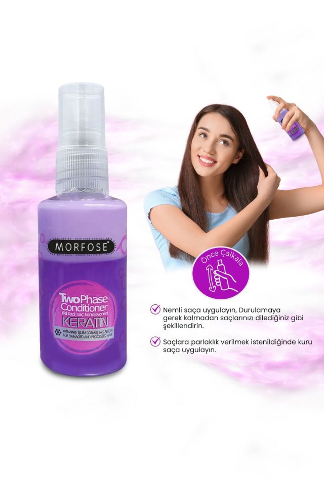 Morfose Fön Suyu Mor 50 ml Keratin Sıvı Saç Kremi