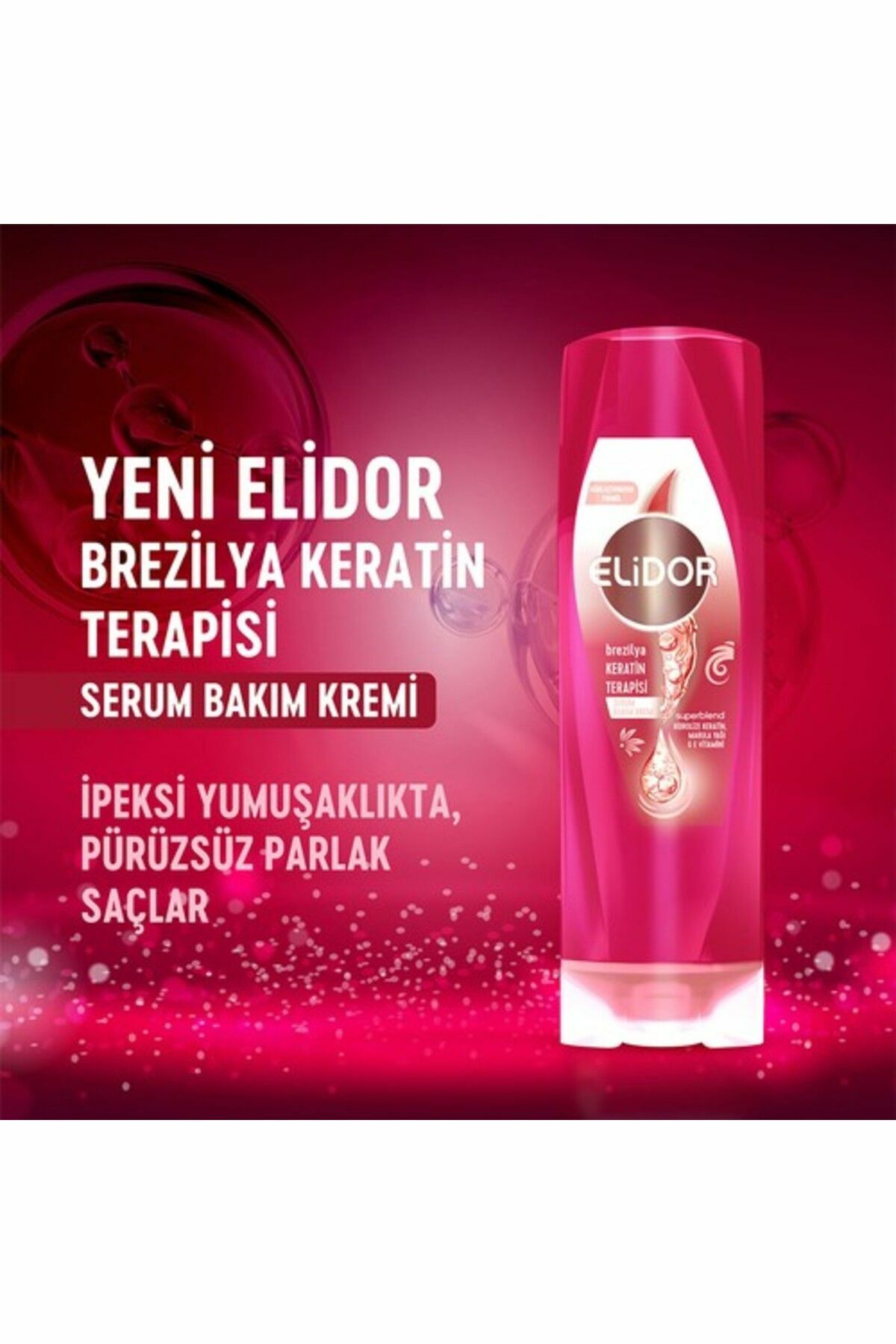 Elidor Serum Bakım Kremi Brezilya Keratin Terapisi Hidrolize Keratin Marula Yağı E Vitamini 350 ml