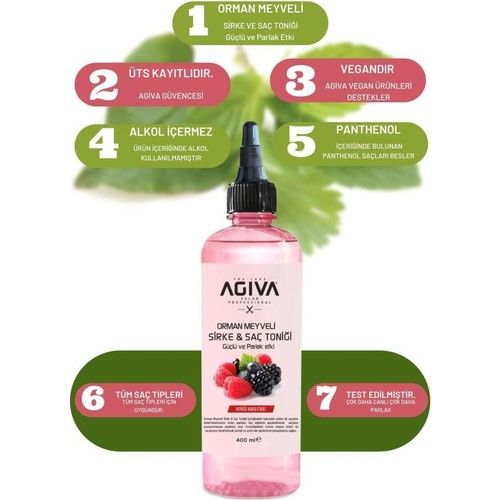 Agiva Orman Meyveli Sirke ve Saç Toniği 500 Ml