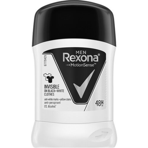Rexona Stick Invisible Black And White 48H