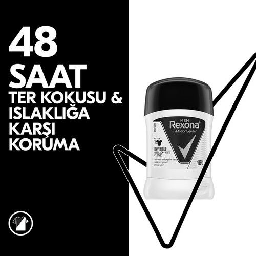 Rexona Stick Invisible Black And White 48H